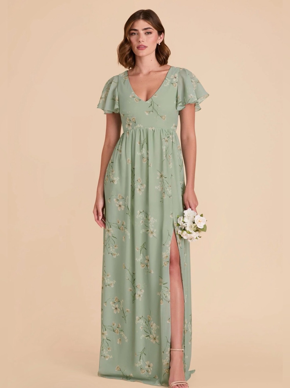 Birdy Grey Hannah Sage Le Fleur A-Line Maxi Dress Size 2X